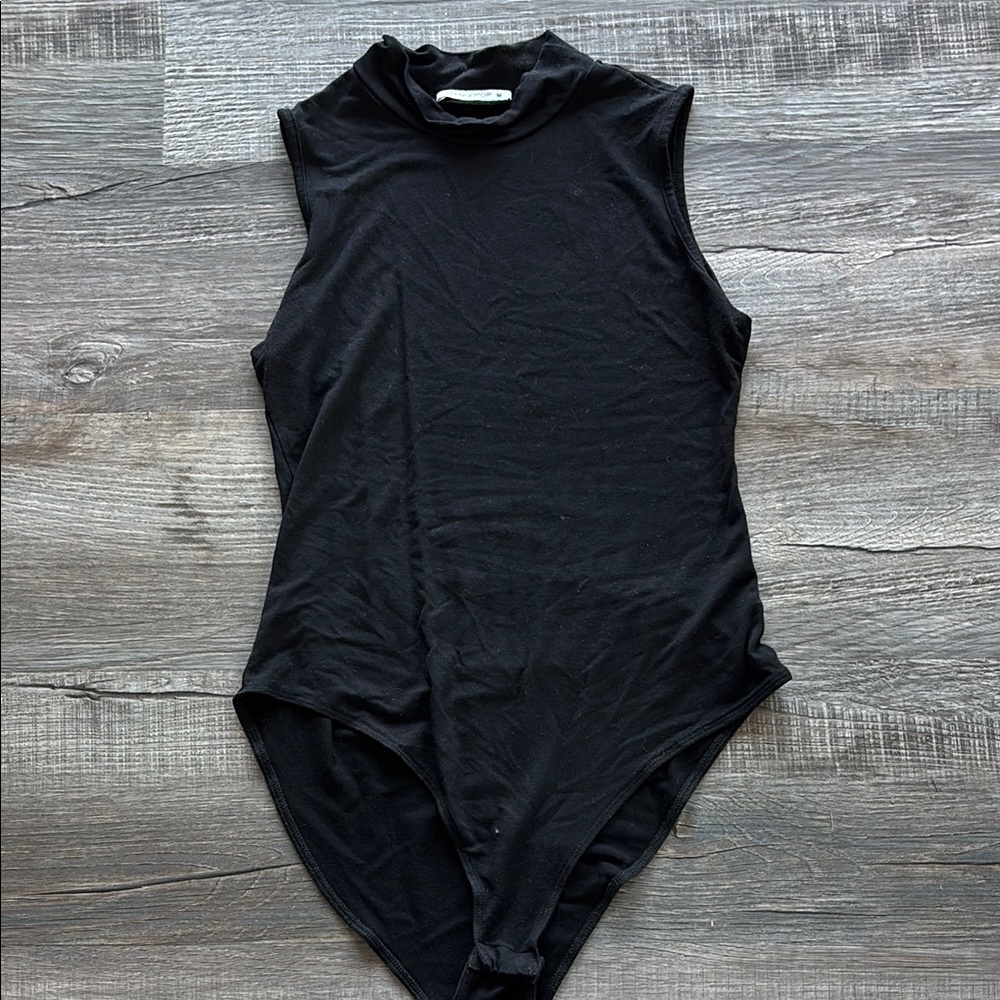 Black Sleeveless Bodysuit
